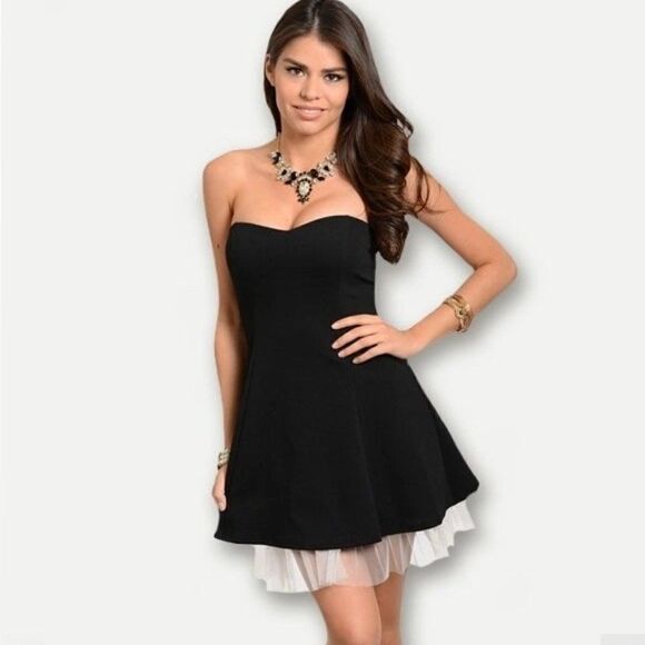 *Clearance* Manito Black Strapless Dress - Picture 2 of 3